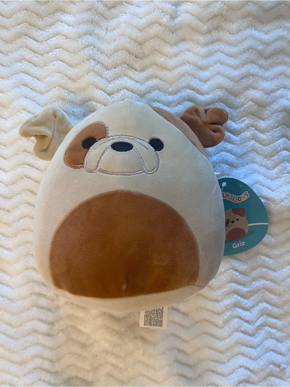 Squishmallows Griz Plush Dog in Beige and Brown